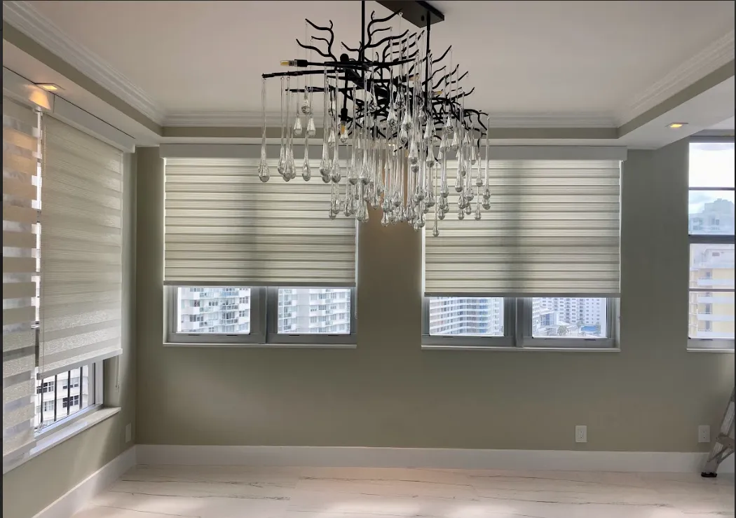 gray sectional couch beside brown wooden table