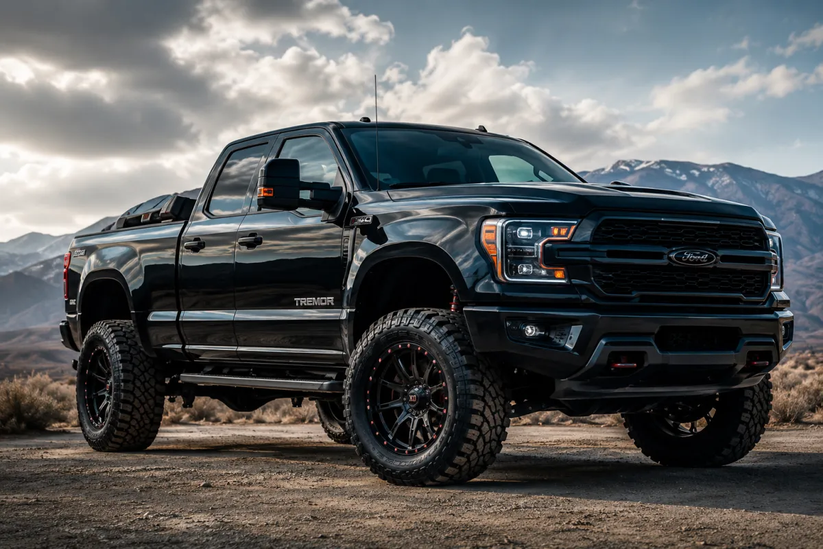 Custom Black Pickup Truck