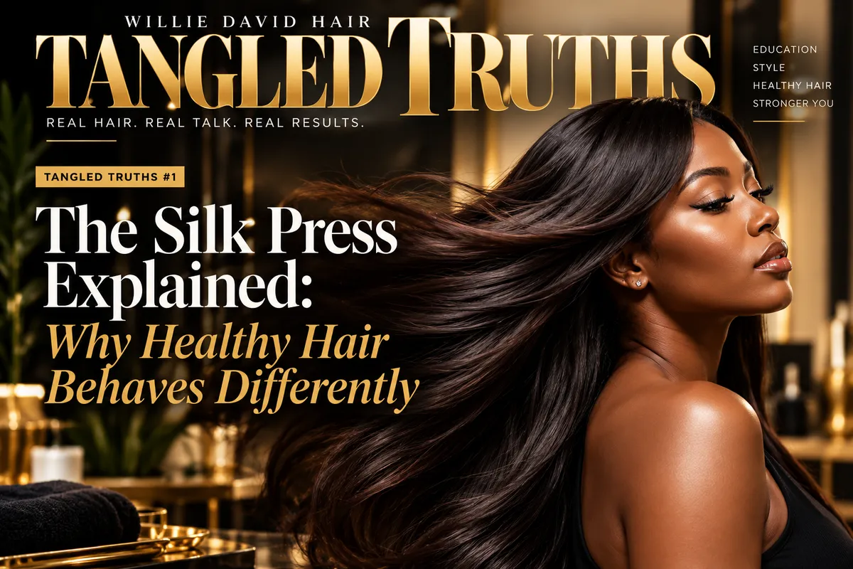 Close-up of healthy natural hair texture showing strength and definition