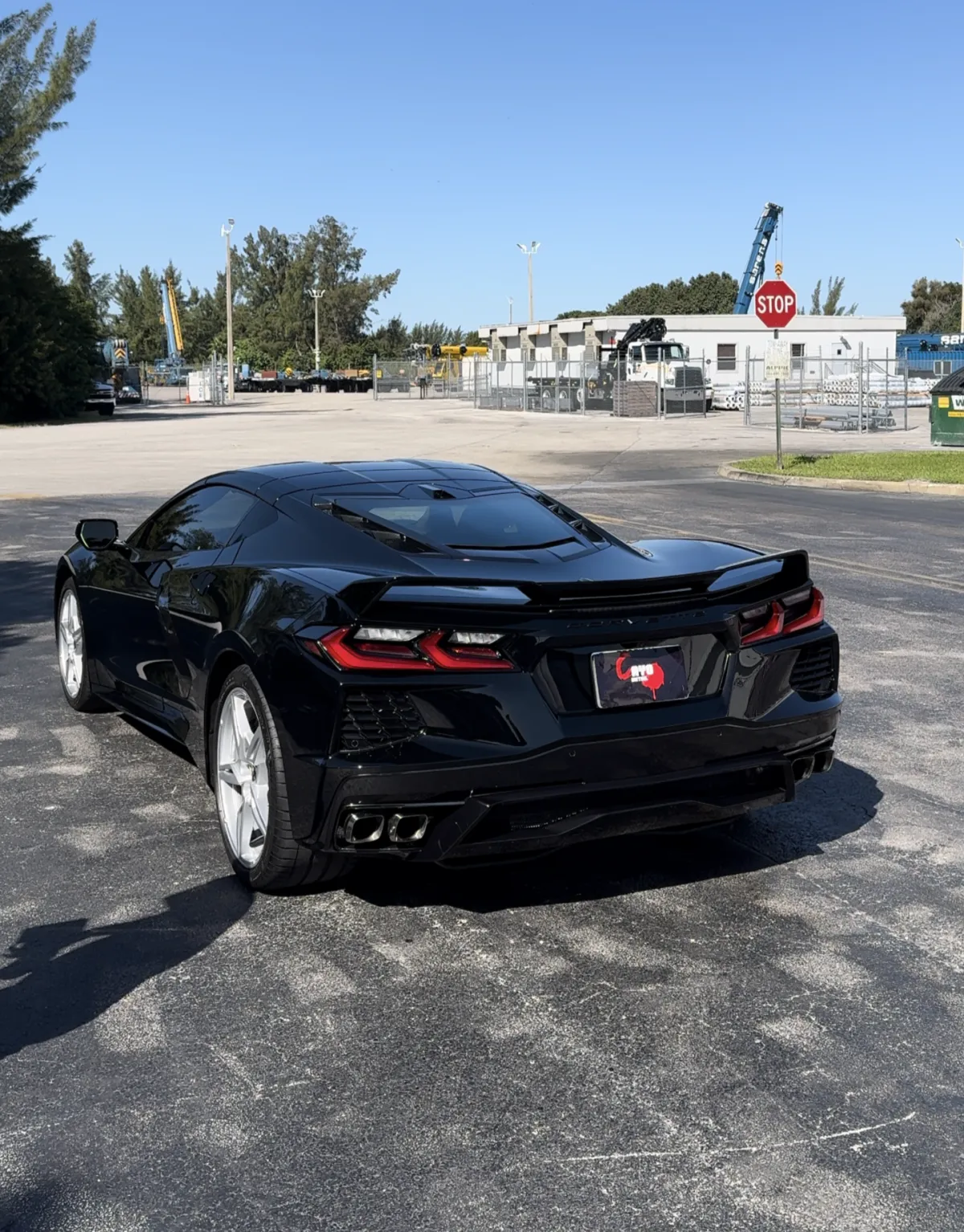 Paint Protection Film in black Corvette