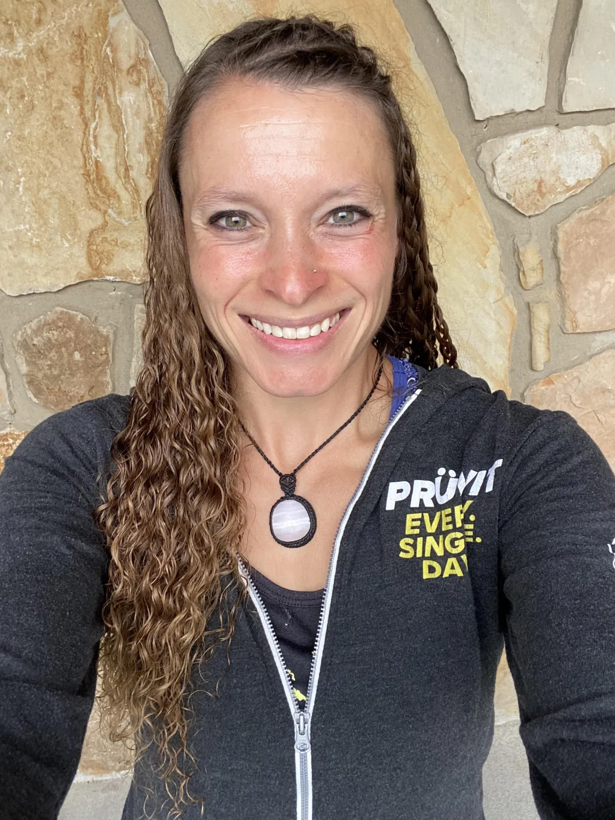 Fit woman smiling