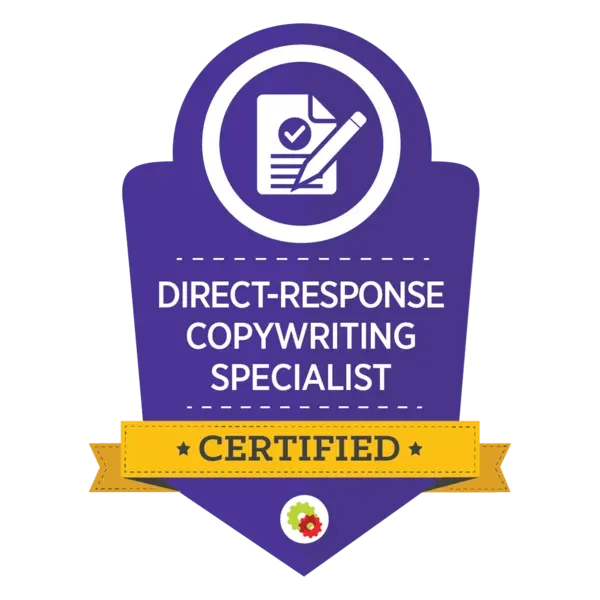 Certified Direct Response Copywriting Specialist badge