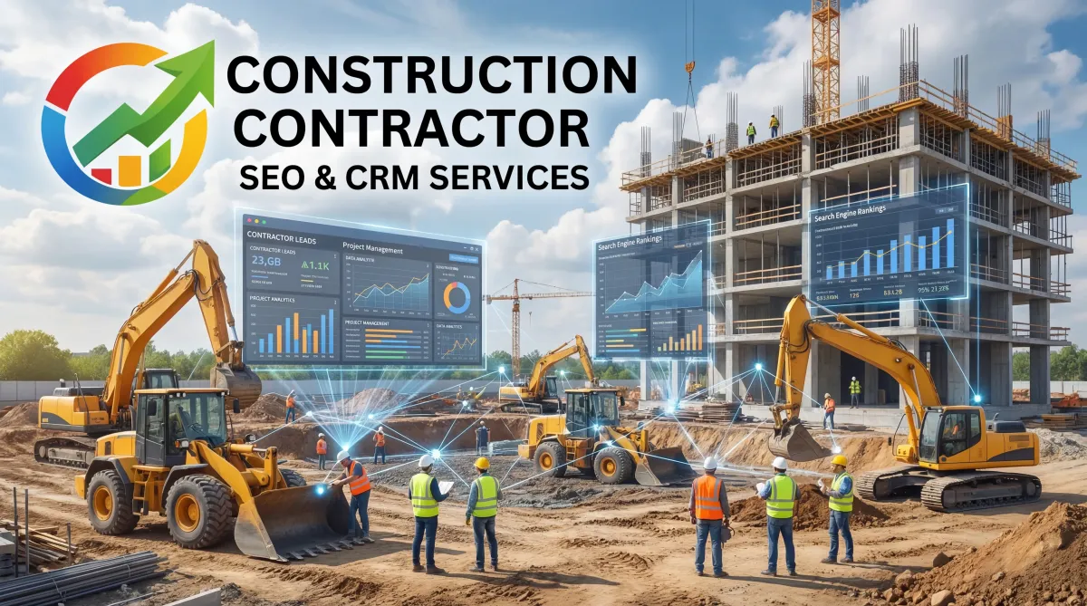 Calgary contractor SEO and CRM platform inside AutoConnect CRM showing lead tracking, local search visibility, and job follow-up automation.
