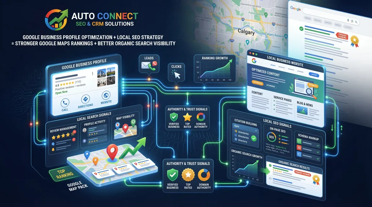 Calgary Google Maps visibility illustration