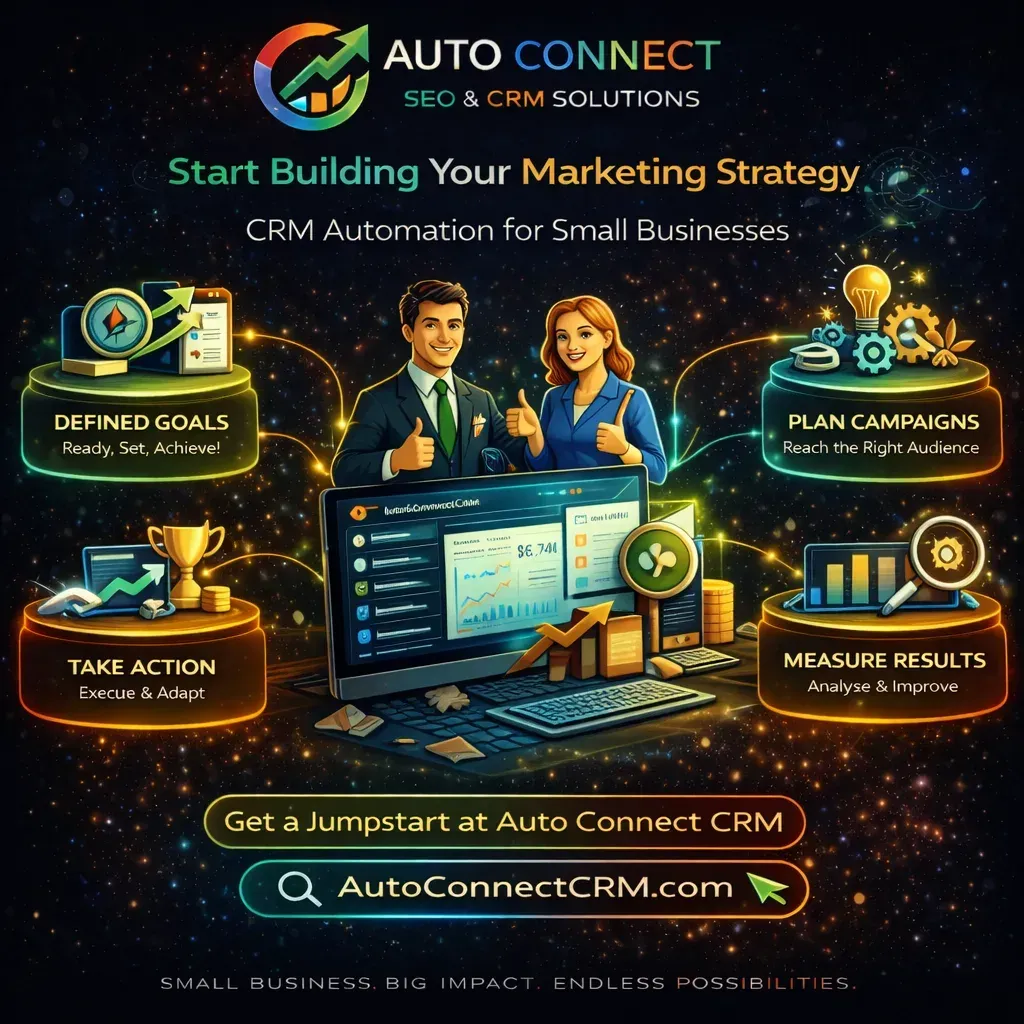 Small business marketing dashboard illustration