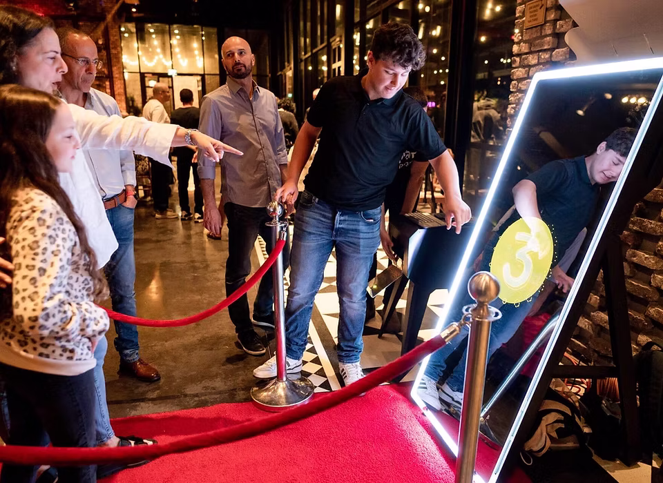 person holding balloons