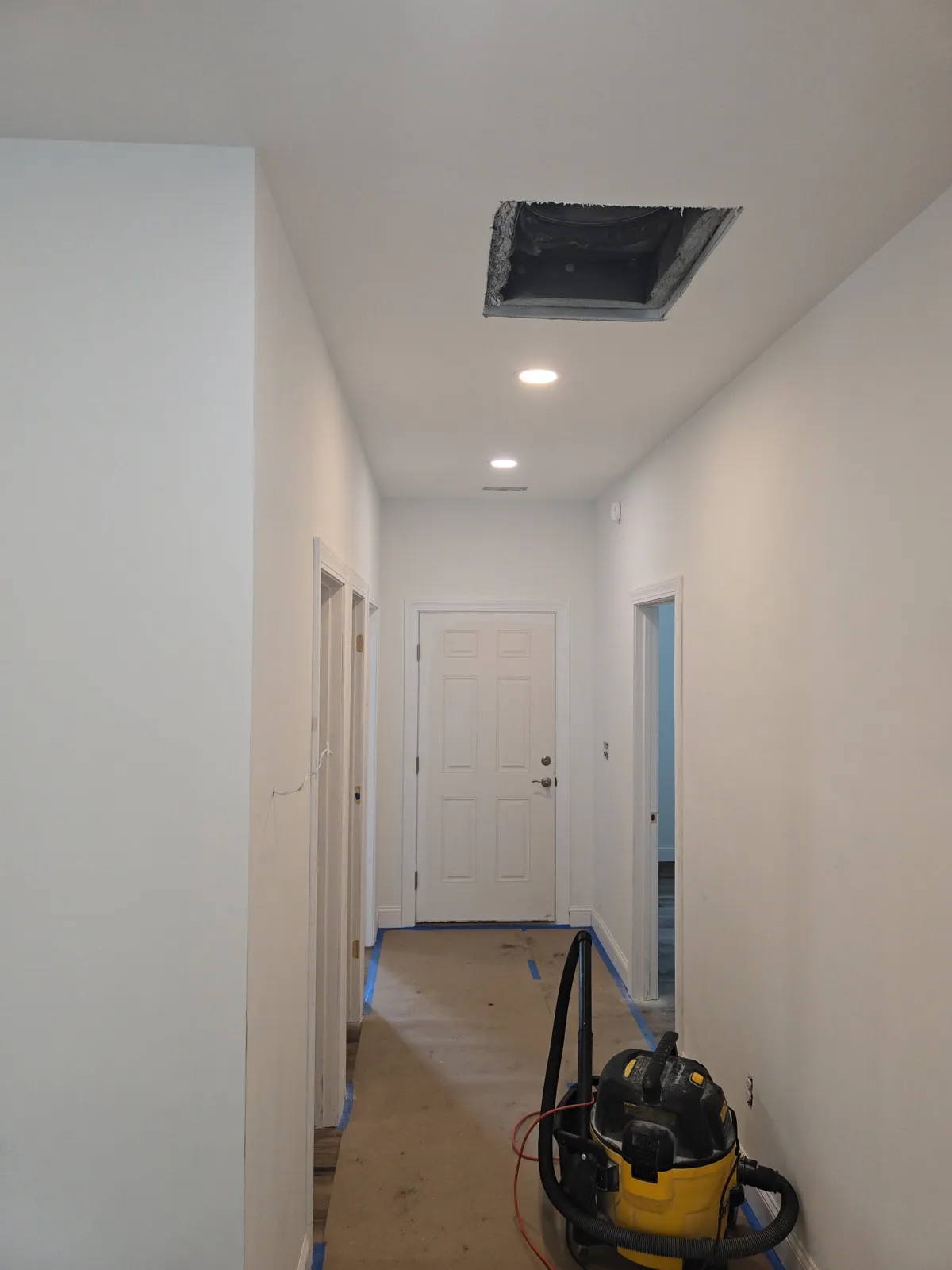 Interior doors with fresh paint