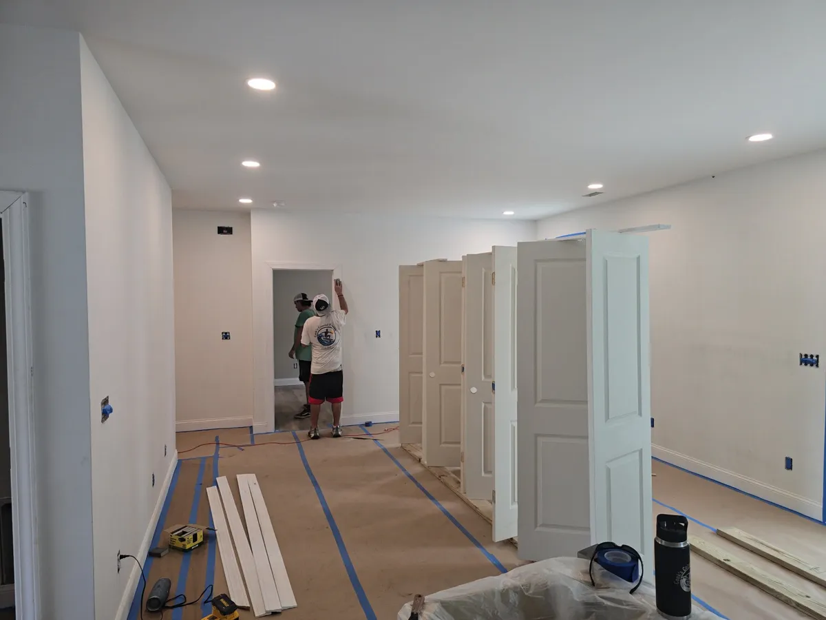 Hallway with fresh interior paint