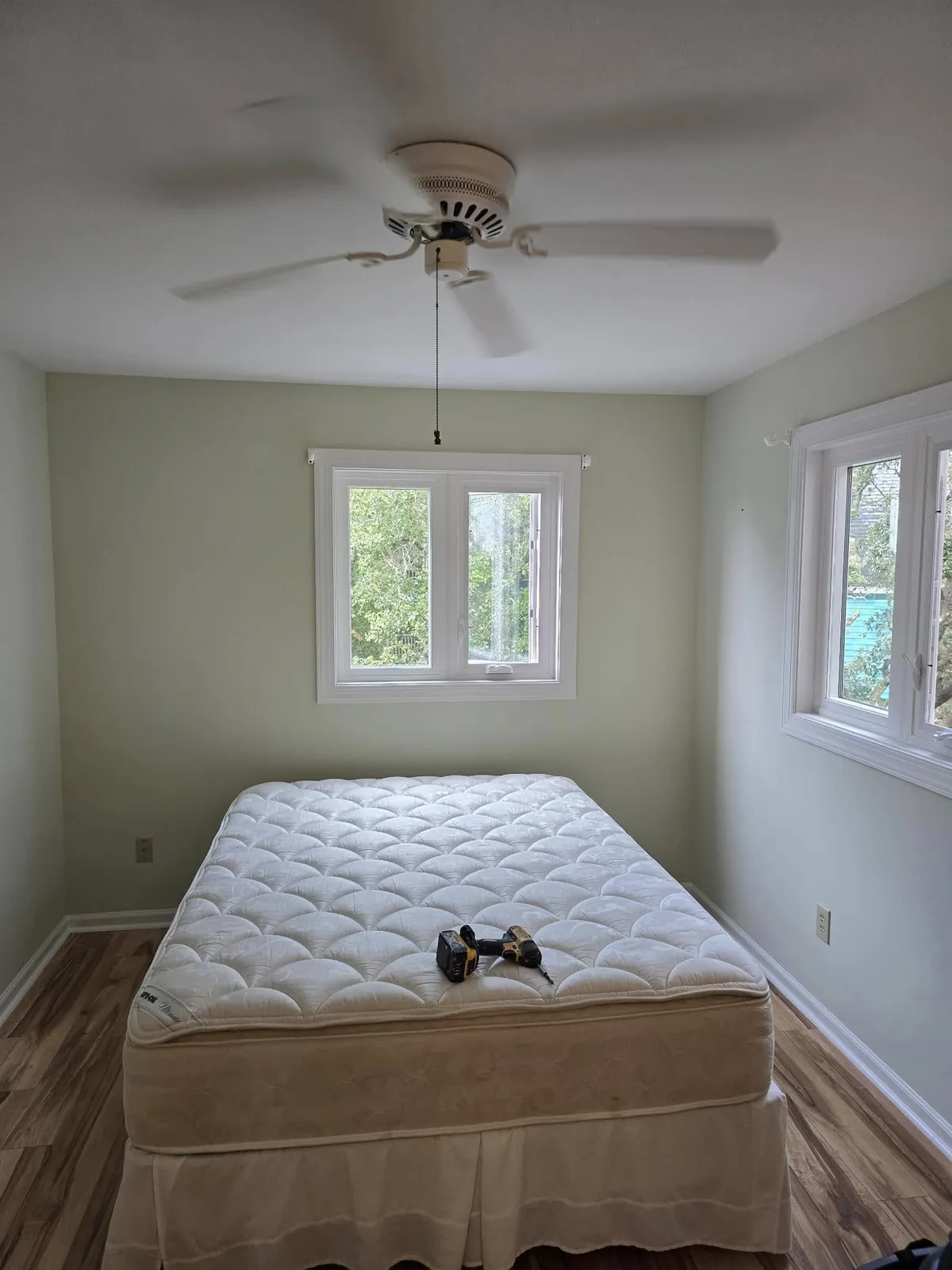 Dining area with fresh interior paint