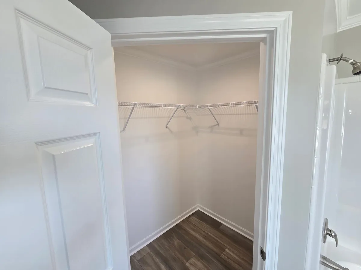Freshly painted closet and doorway