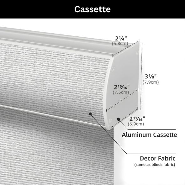 Cassette Valance Roller Shades 100% Blackout Safari