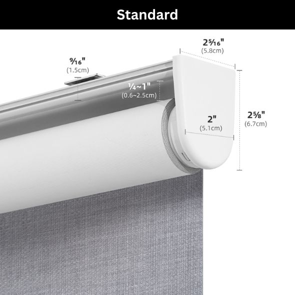 Standard Valance Roller Shades 100% Blackout Vigor