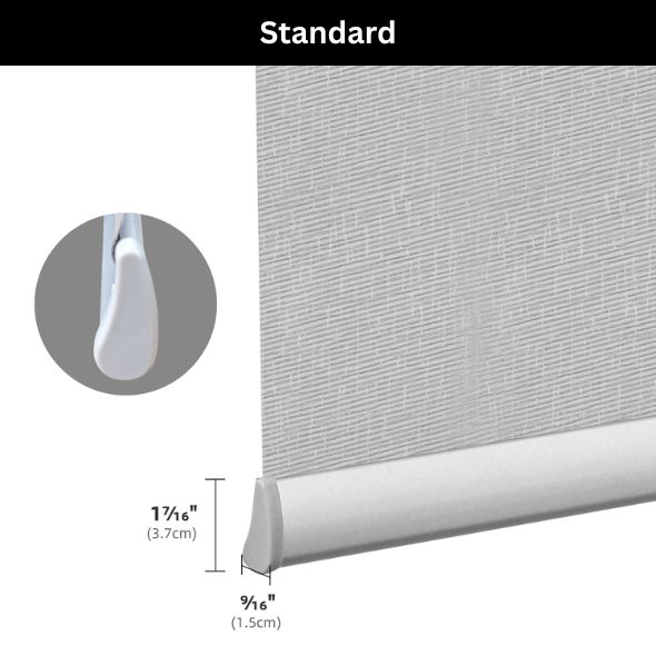 Standard Bottom Bar Roller Shades 100% Blackout Safari