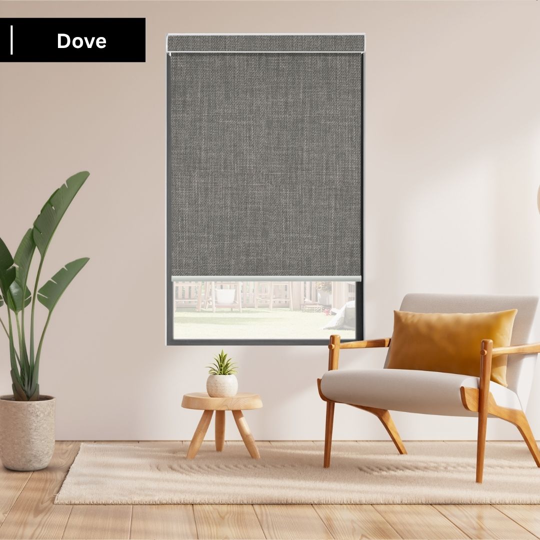 Dove Fabric Roller Shades 100% Blackout Vigor