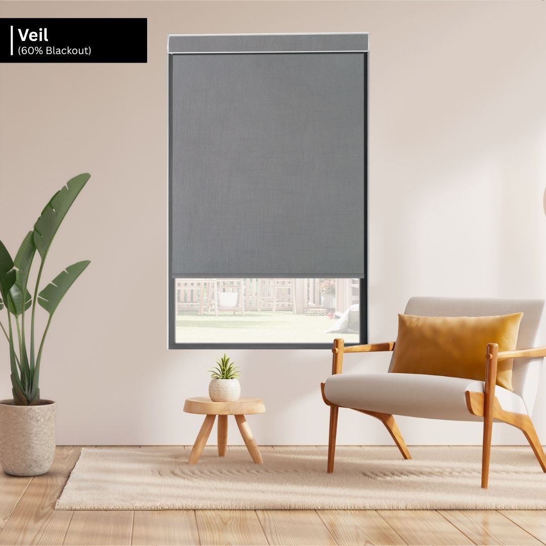 Veil Fabric Light Filtering Roller Shades 60%/70% Blackout Twilight