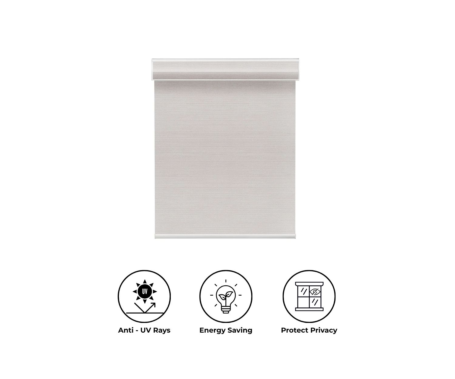 ROLLER BLINDS - Light Filtering Roller Shades 50% Blackout PVC Free Sunscreen