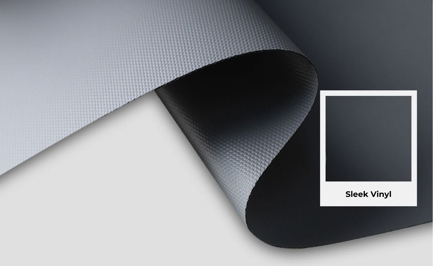 Sleek Vinyl Roller Shades 100% Blackout Vinyl 