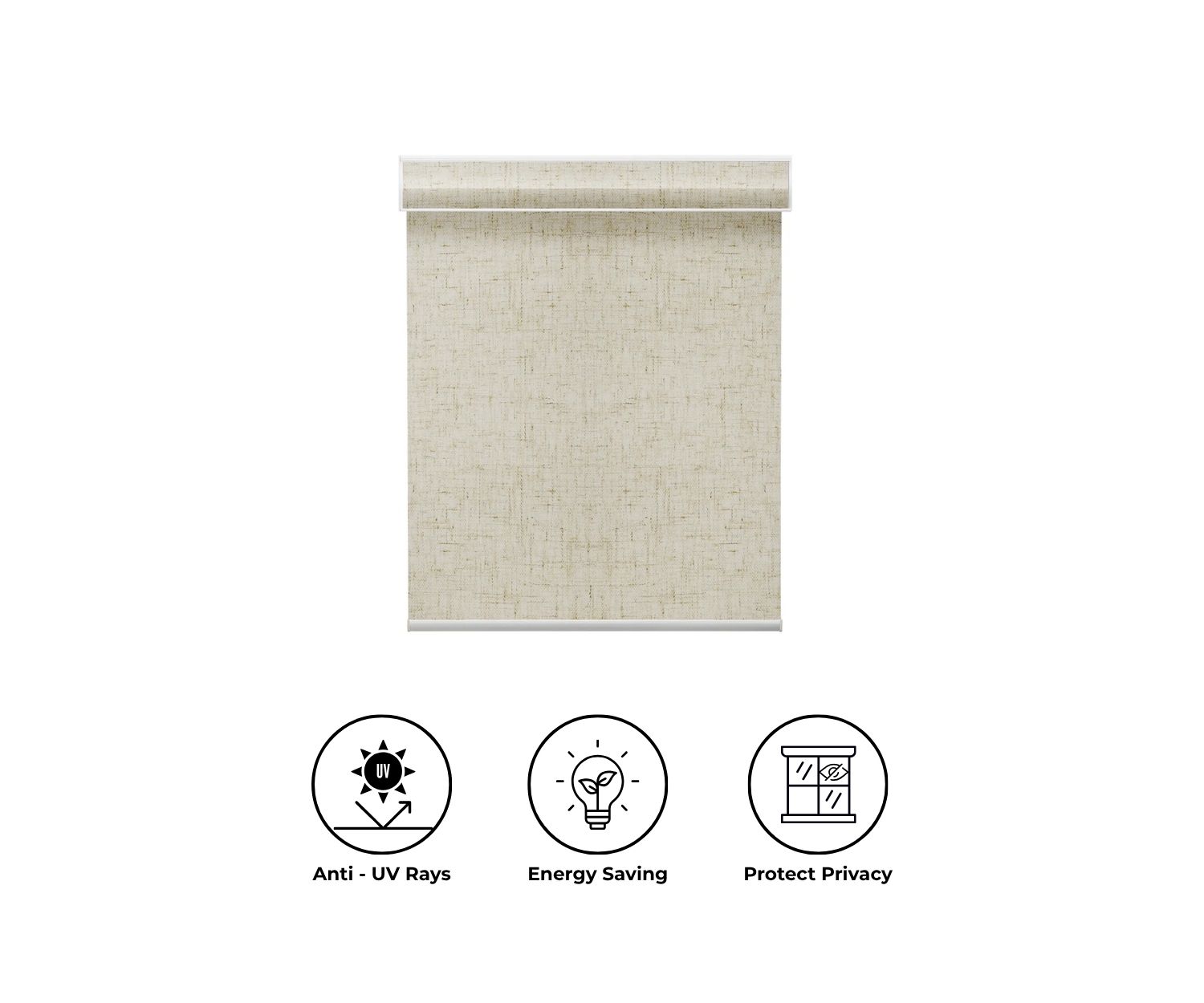 Light Filtering Roller Shades 70% Blackout Linen