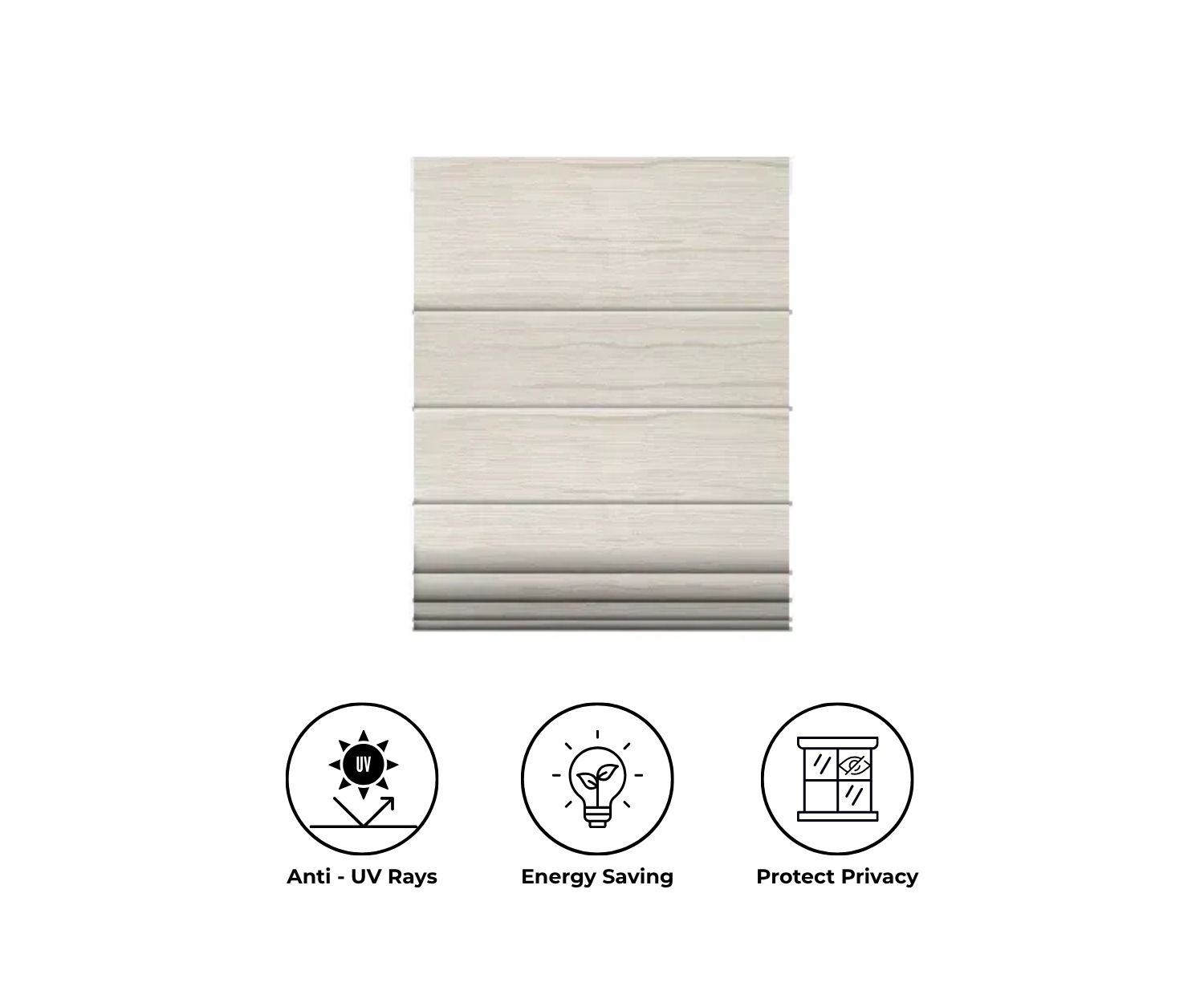 Coastal Smart Blinds Motorized Roman Shades 100% Blackout Iris