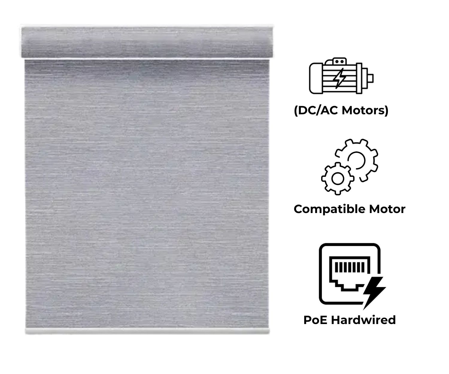 Hardwired Roller Shades: Traditional DC/AC & PoE Options