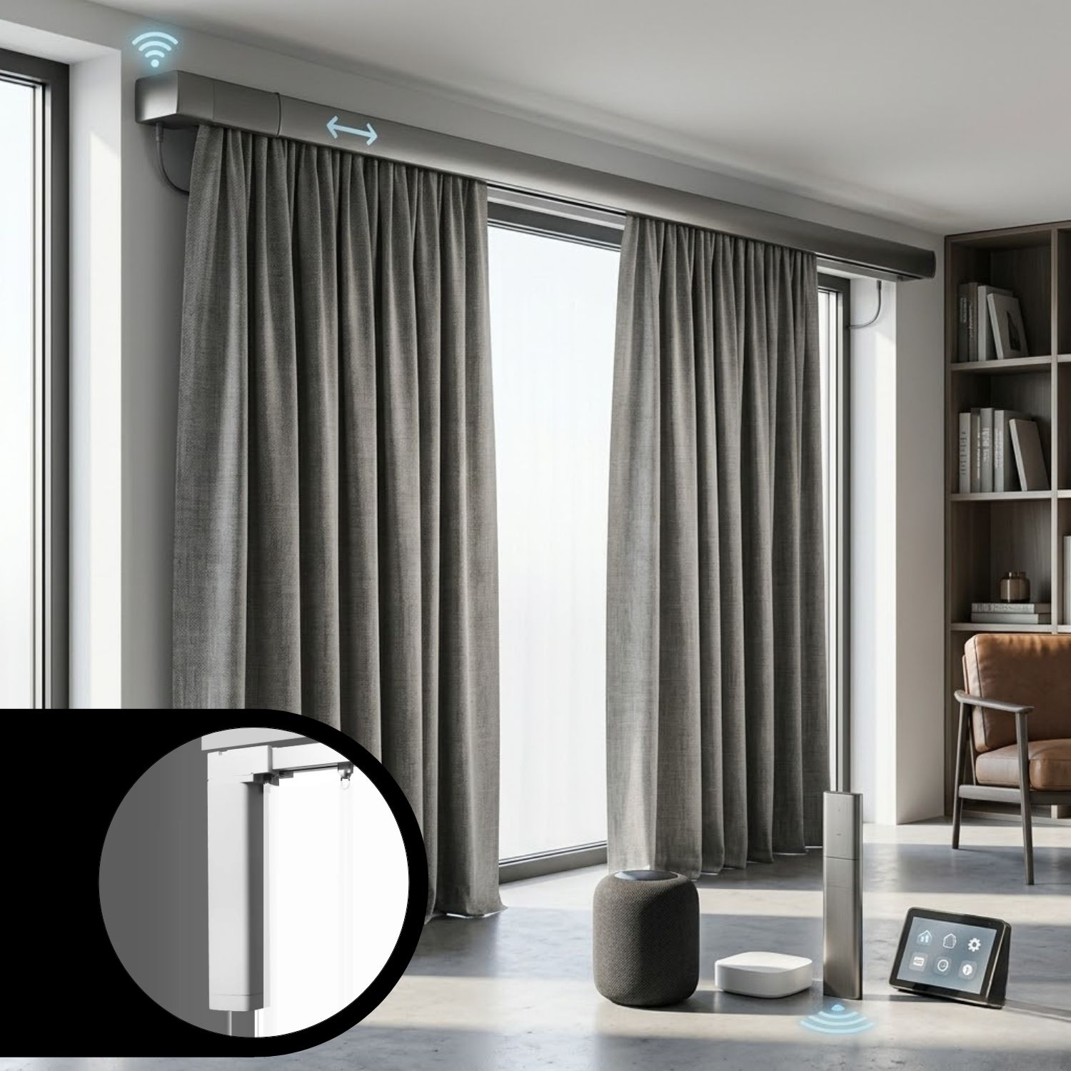 This is a Motorized Drapery Rod Kit