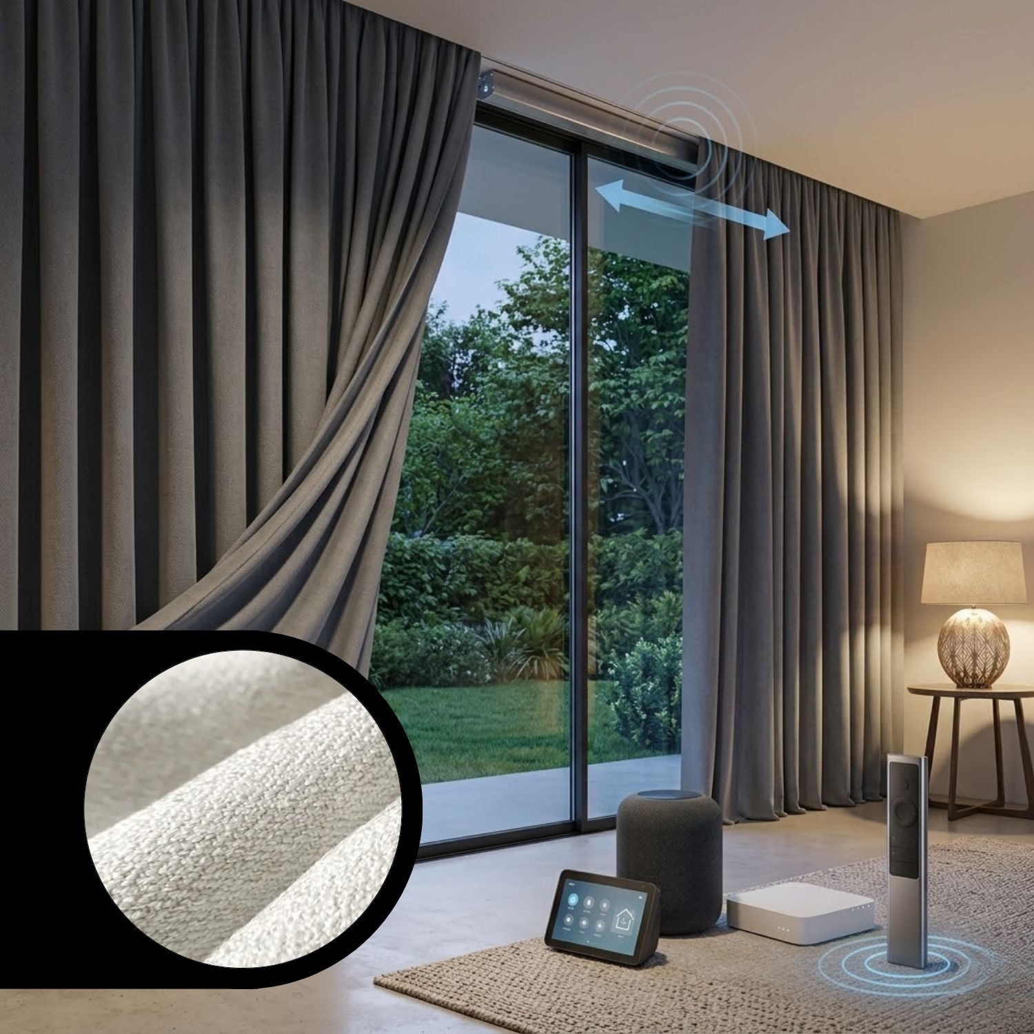 This is a Motorized Drapery 90% Blackout