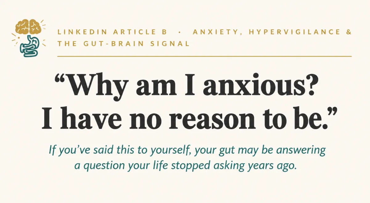"Why am I anxious? I have no reason to be."