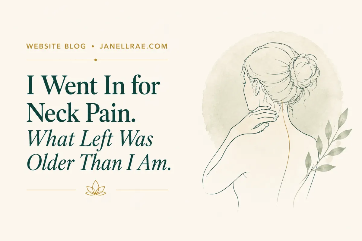 I Went In for Neck Pain. What Left Was Older Than I Am.