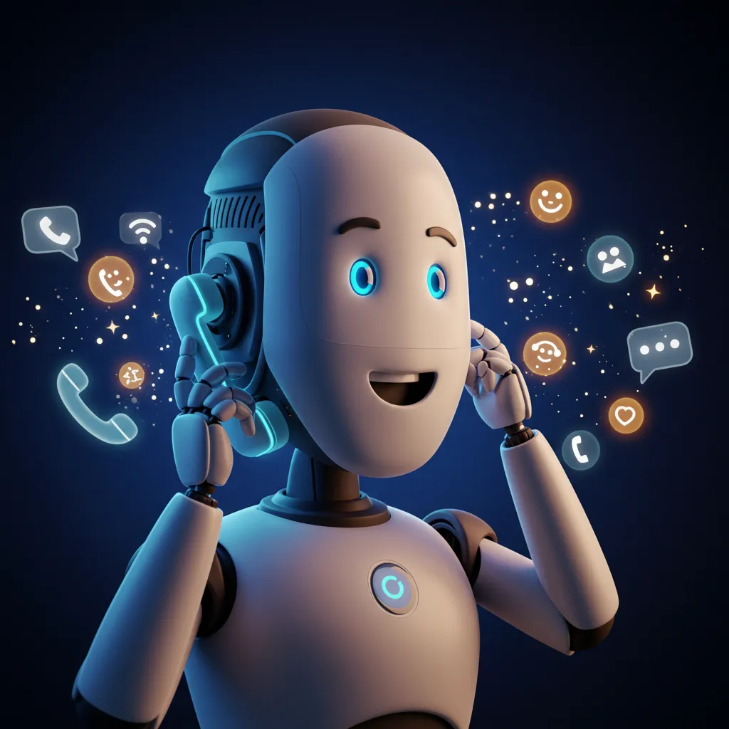 Visual of AI handling a phone call