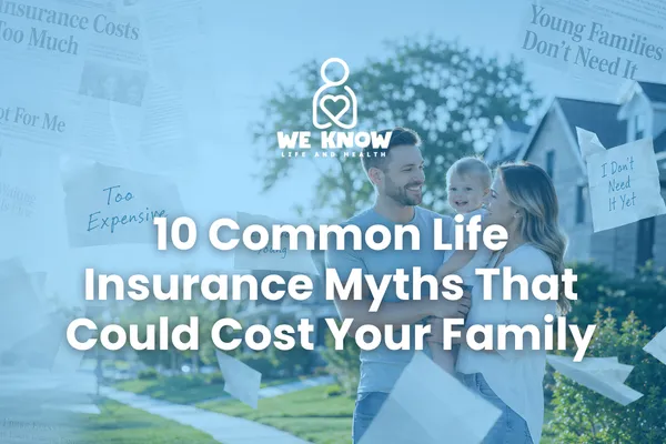 Young family confidently standing together outside their home, representing the truth behind common life insurance myths and the importance of protecting loved ones.