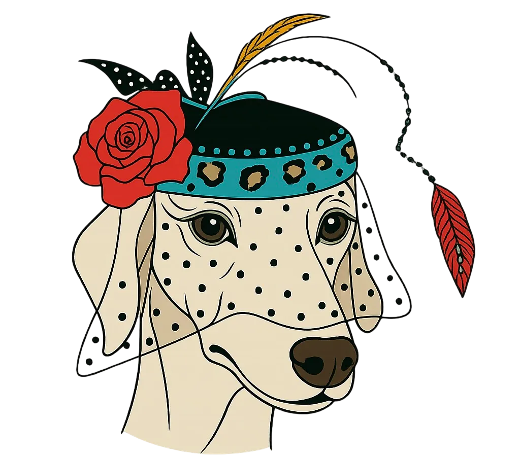 The Tuquoise Pooch Paw Spa Dog Logo