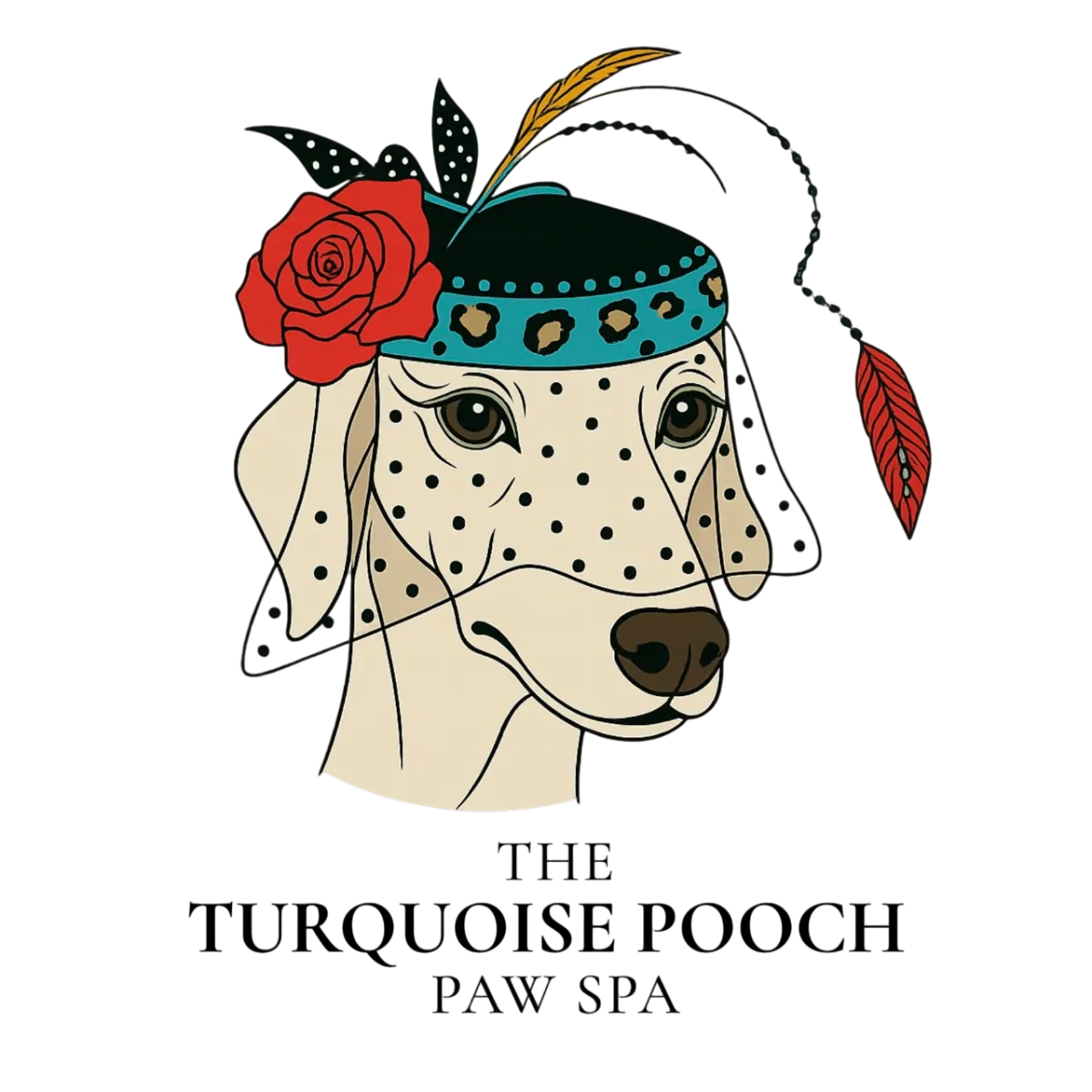 The Turquoise Pooch Paw Spa Brand Logo
