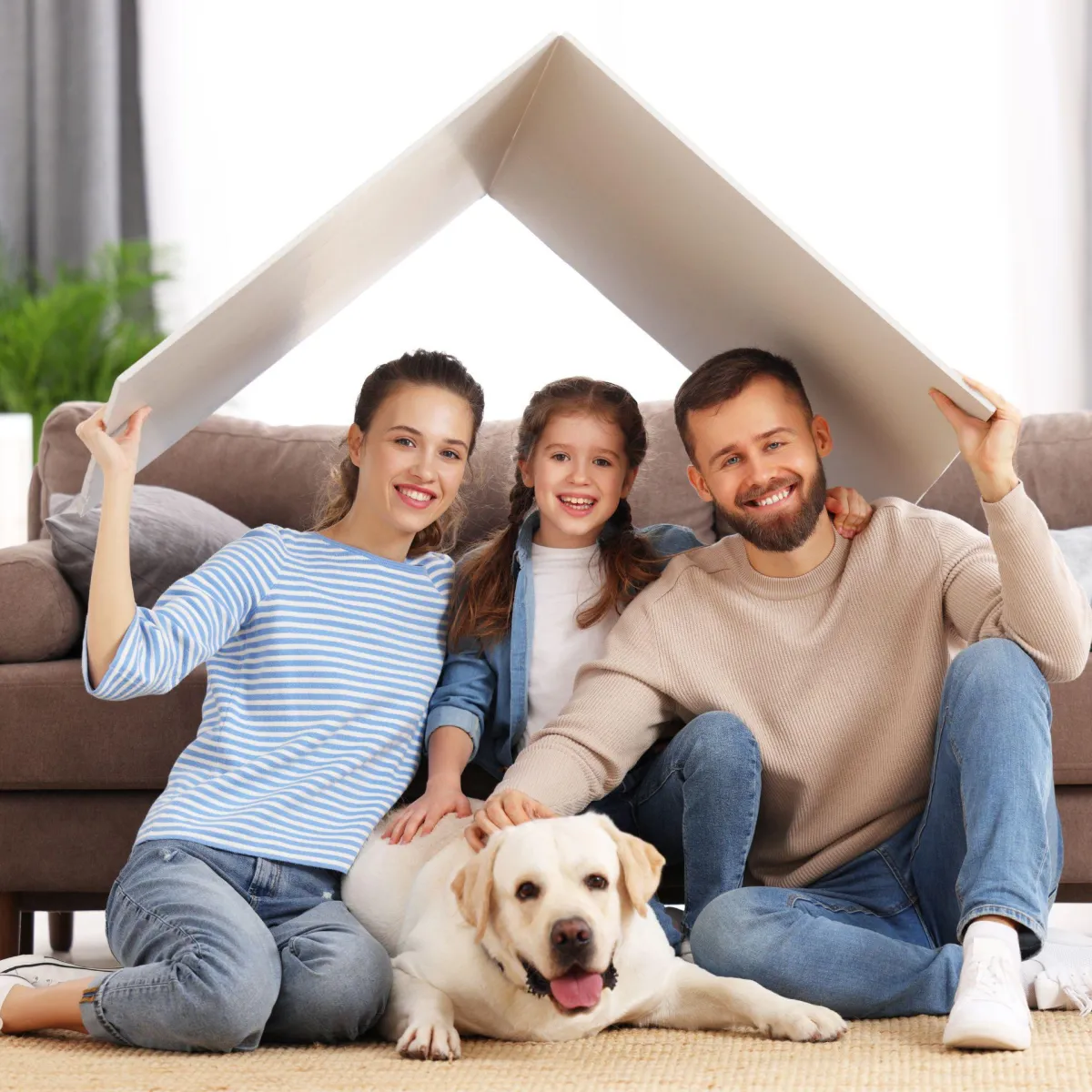 Insured couple at home