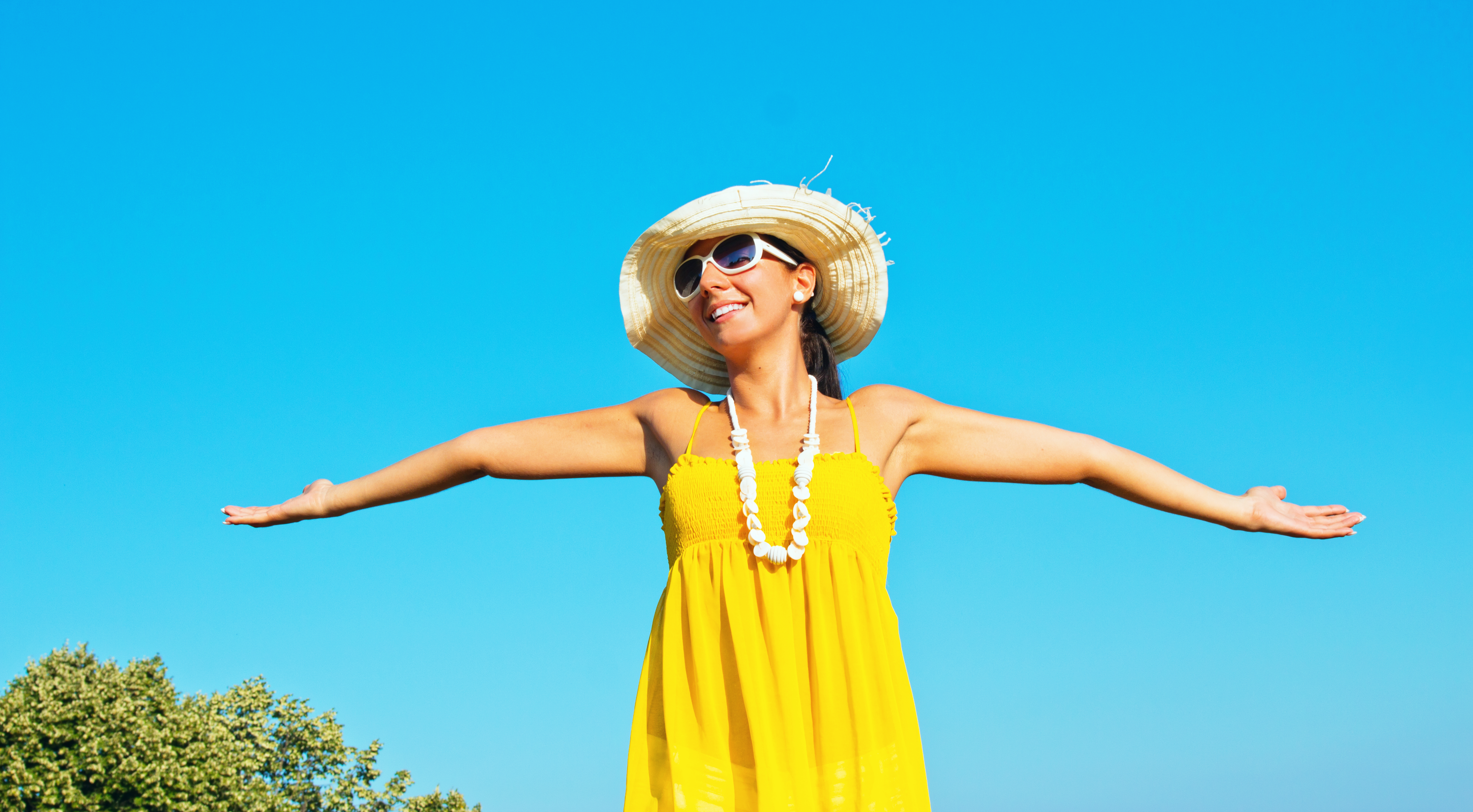Woman Smiling outdoors