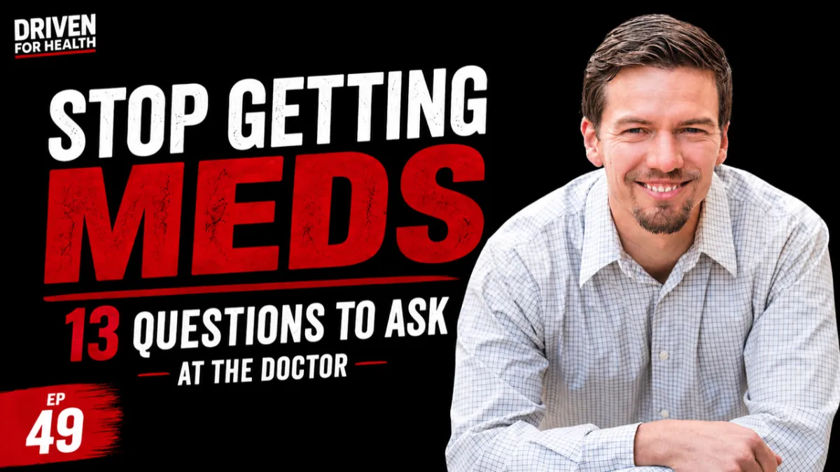 Driven For Health episode 49 on the questions men over 40 should bring to a yearly physical to talk through weight, blood pressure, A1C and cholesterol with their doctor.