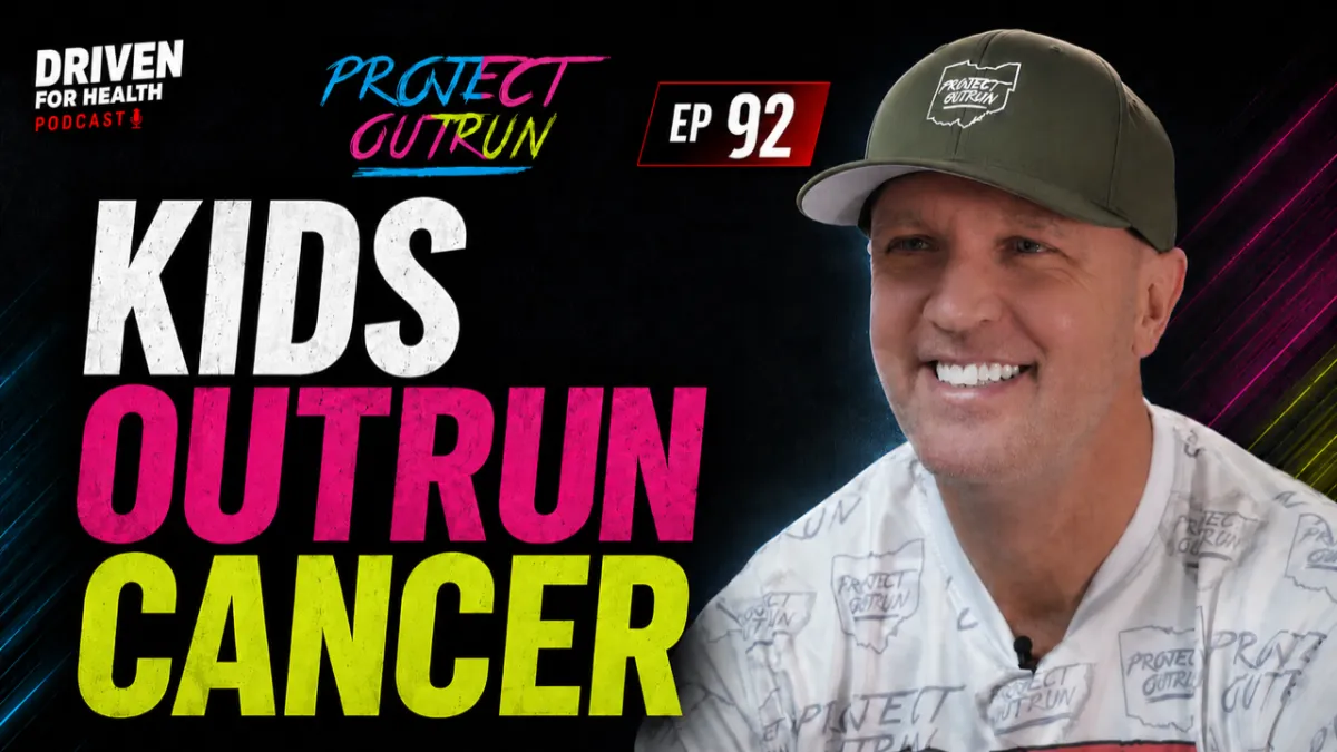 Andy Shepperd of Project Outrun talking with Coach Brian Parana on the Driven For Health podcast about custom shoes for kids in pediatric cancer treatment.