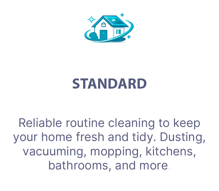 Perfect for weekly, bi-weekly, or monthly home cleaning