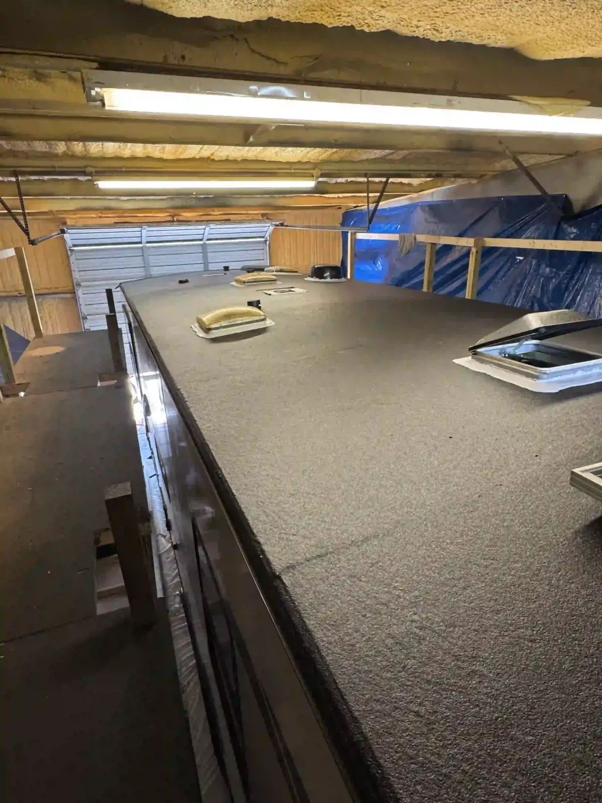 repaired RV roof surface showing long lasting protection and cost saving maintenance solution