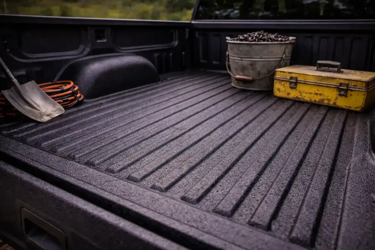 durable spray in bed liner providing long lasting protection for truck bed surface