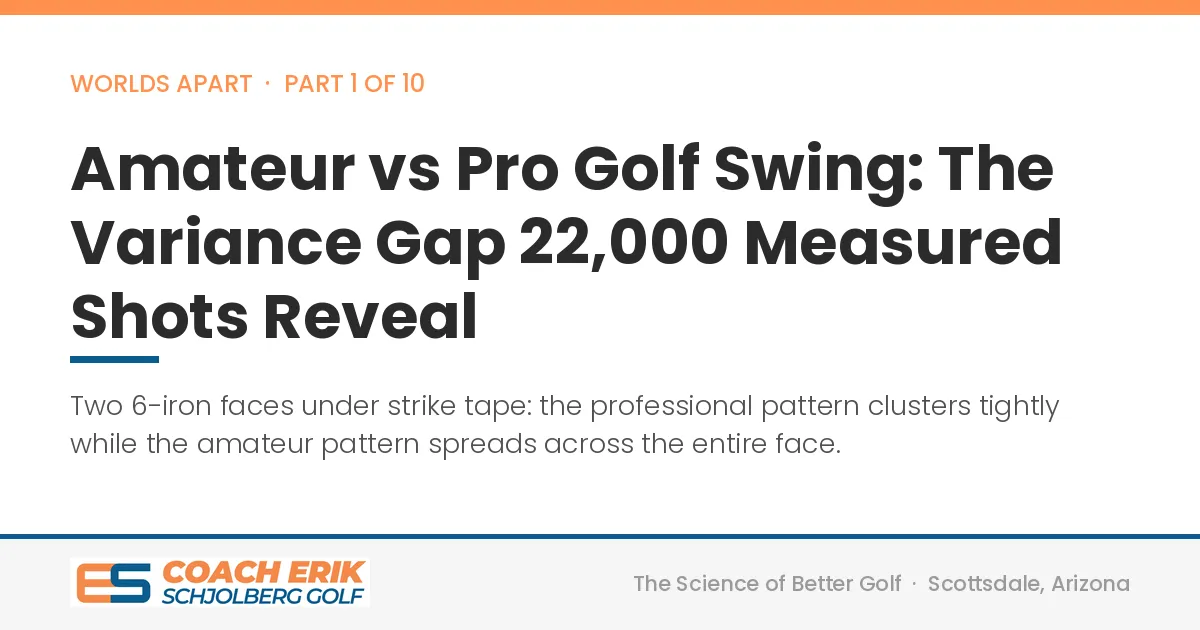 Amateur vs Pro Golf Swing: What 22,000 Shots Show