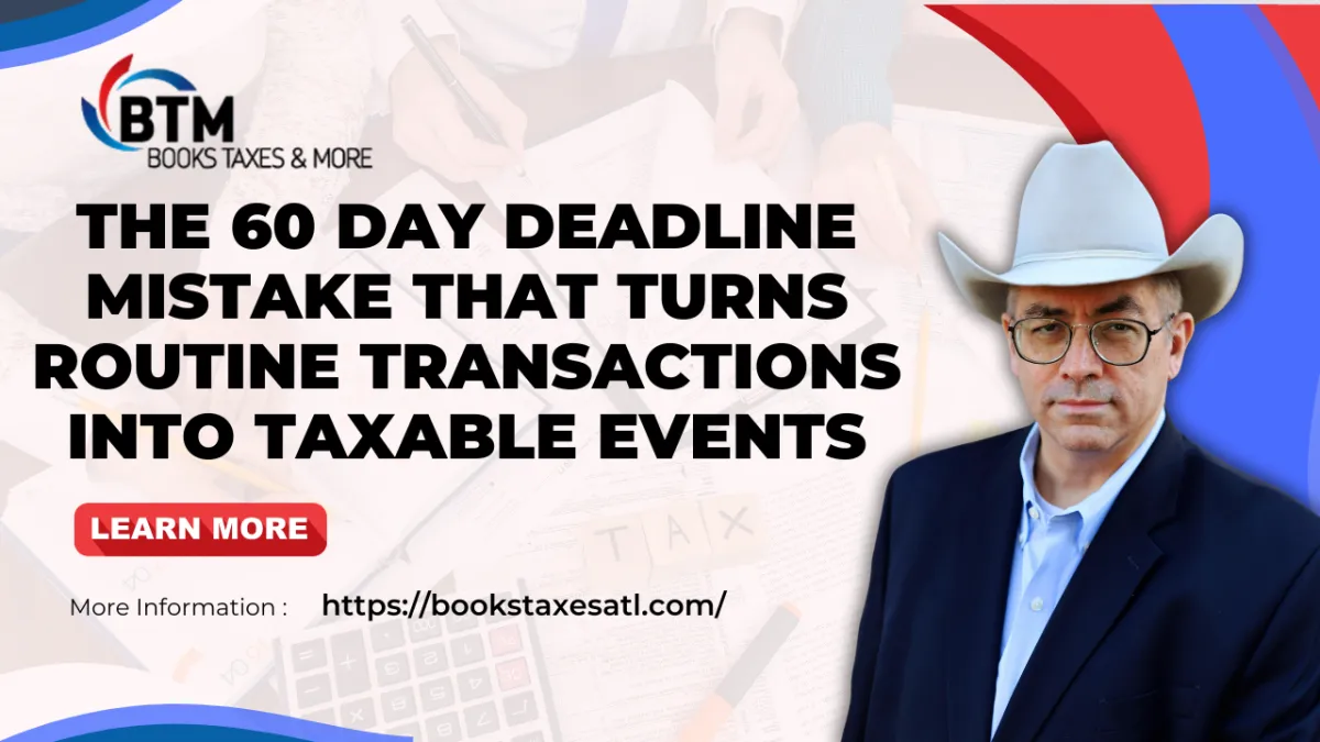 The 60 Day Deadline Mistake That Turns Routine Transactions Into Taxable Events