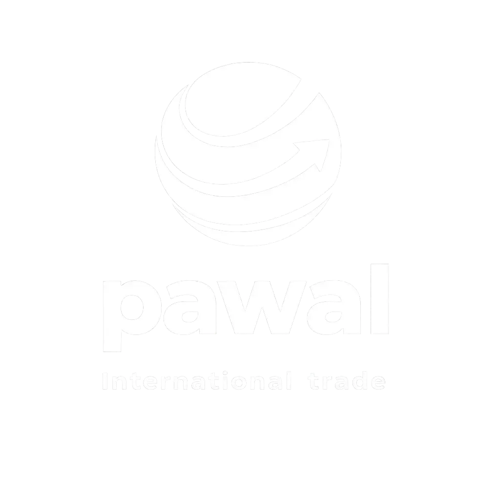 White version of the Pawal International Trade logo