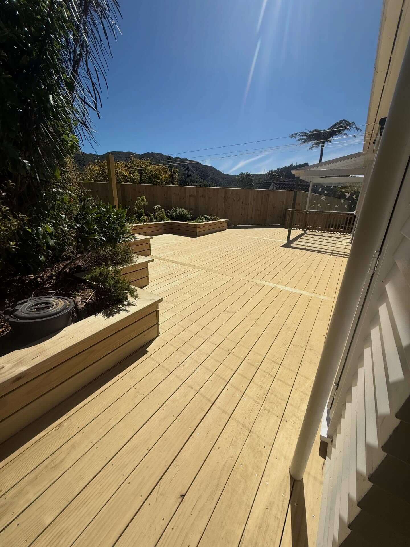 Custom timber deck construction by Wellington builders