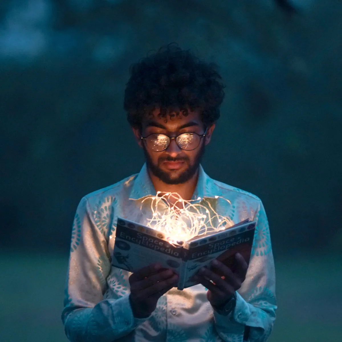 brown cardboard box with yellow light
