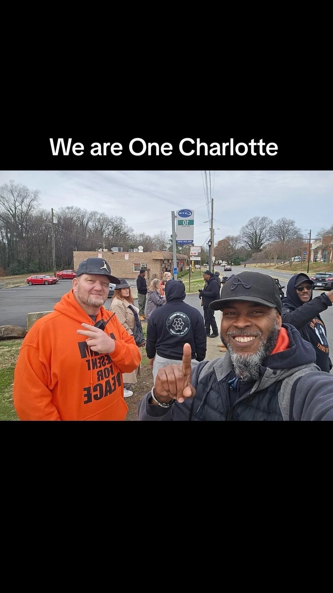 We Are One Charlotte Selfie on West Blvd, Charlotte