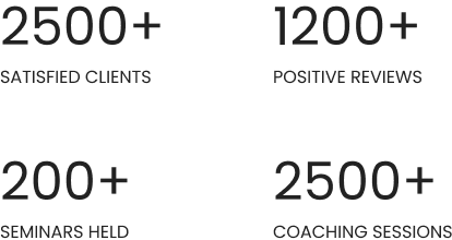 1500+ Satisied Clients, 1200+ Positive Reviews  Reviews 200+ Workshops Held , 1800+ Therapy Sessions