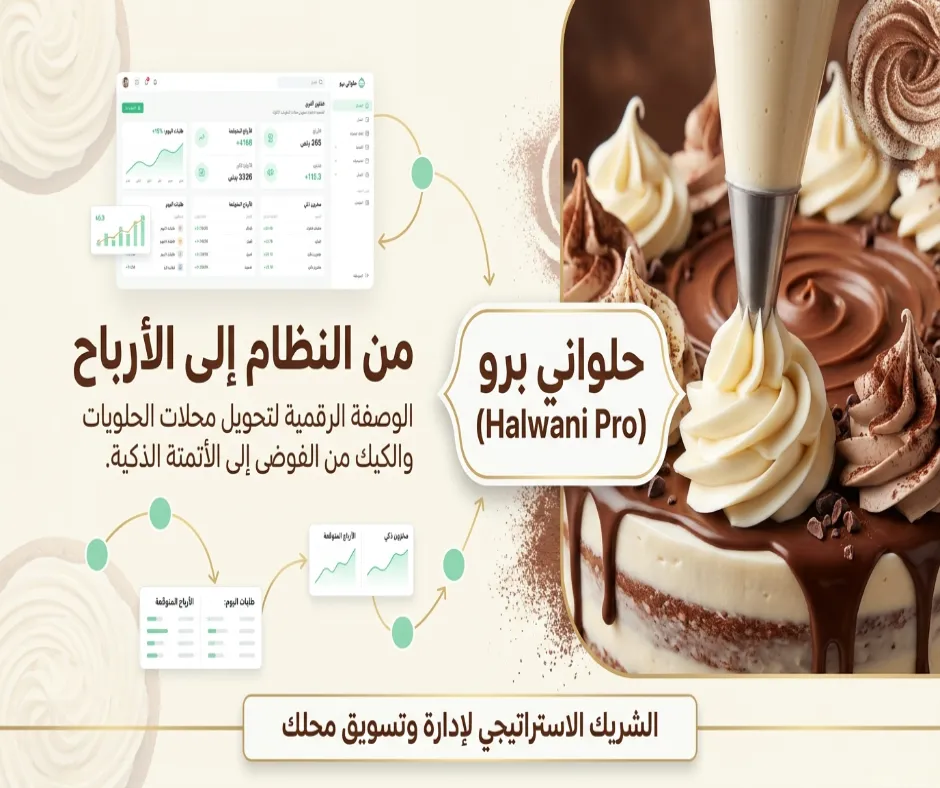 نظام إدارة وتسويق محلات الحلويات حلواني برو