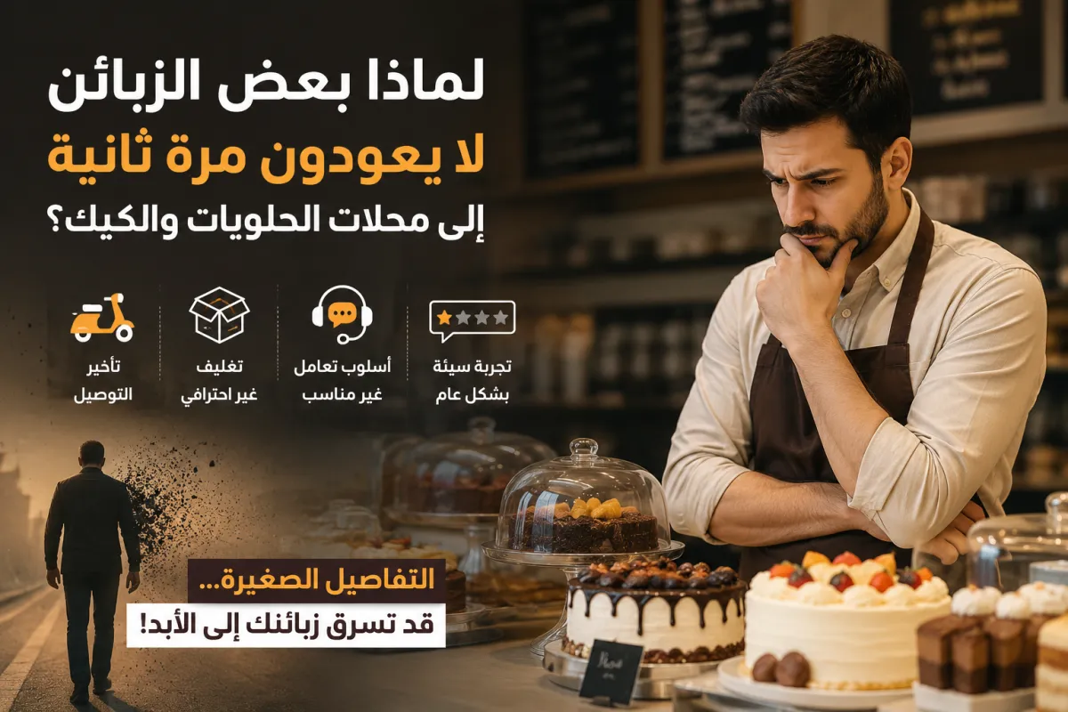 لماذا بعض الزبائن لا يعودون مرة ثانية إلى محلات الحلويات والكيك؟