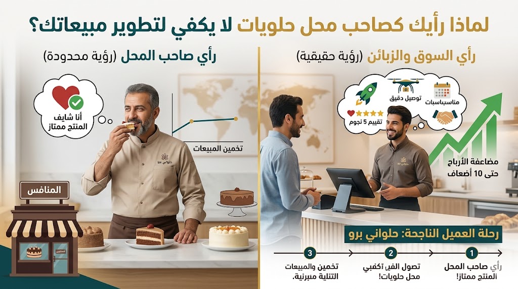 لماذا رأيك كصاحب محل حلويات لا يكفي لتطوير مبيعاتك؟