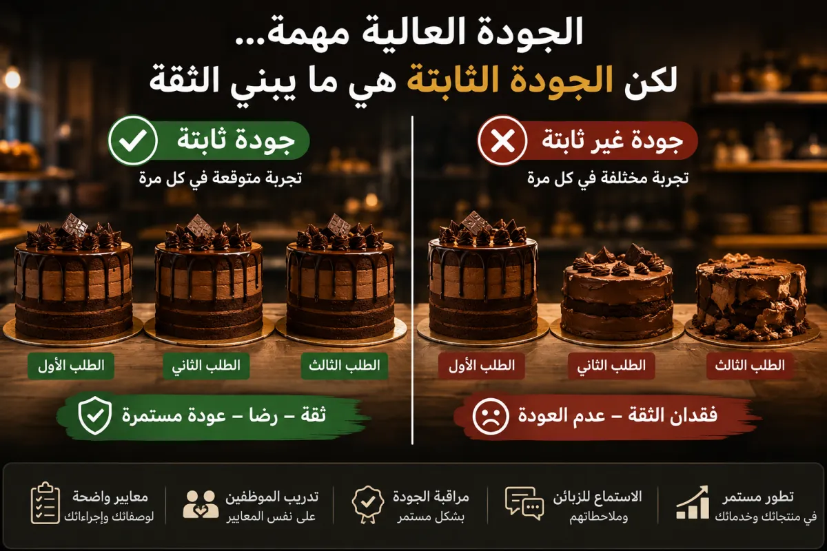 جودة الحلويات لا  تكفي المشكلة الحقيقية عندما لا تكون ثابتة 
